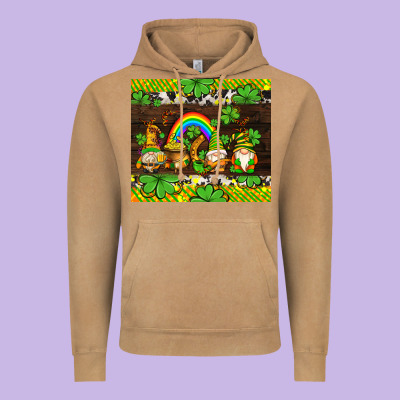 Western St Patricks Gnomes Vintage Hoodie Designed By Adodesignshop
