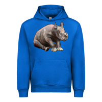 Cobalt Baby Rhino Illustrations Urban Hoodie - LillyAllenDesigns