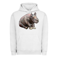 Pigment Lunar Rock Baby Rhino Illustrations Urban Hoodie - LillyAllenDesigns