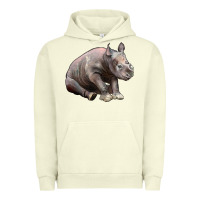 Pigment Pistachio Baby Rhino Illustrations Urban Hoodie - LillyAllenDesigns