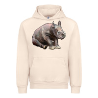 Sandshell Baby Rhino Illustrations Urban Hoodie - LillyAllenDesigns