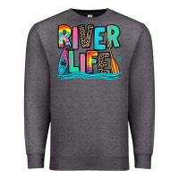 Charcoal Heather river life kayaking Premium Sweatshirt - Zillion Design Studio