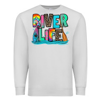 Dove Grey river life kayaking Premium Sweatshirt - Zillion Design Studio