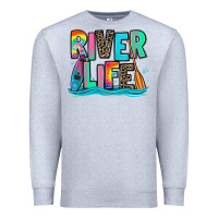 Heather Grey river life kayaking Premium Sweatshirt - Zillion Design Studio