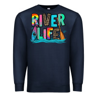 Navy river life kayaking Premium Sweatshirt - Zillion Design Studio