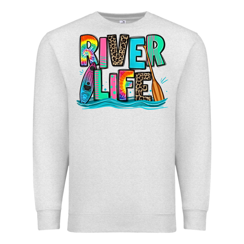 River Life Kayaking Premium Sweatshirt by Zillion Design Studio | Teevron