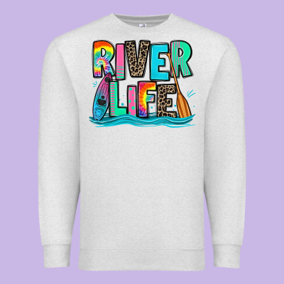 River Life Kayaking Premium Sweatshirt Designed By Zillion Design Studio