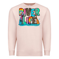 Pale Pink river life kayaking Premium Sweatshirt - Zillion Design Studio