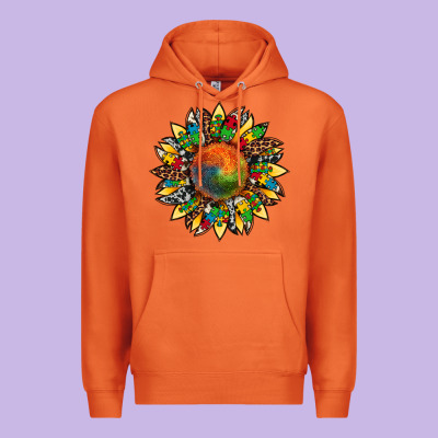 Autism Awareness Cowhide Leopard Sunflower Premium Hoodie Designed By Artiststas