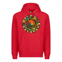 Red autism awareness cowhide leopard sunflower Premium Hoodie - Artiststas