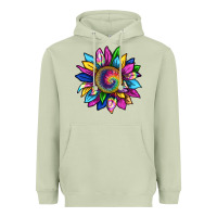 Matcha tie dye sunflower Heavyweight Hoodie - texasbilliewilder