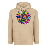 Mushroom tie dye sunflower Heavyweight Hoodie - texasbilliewilder