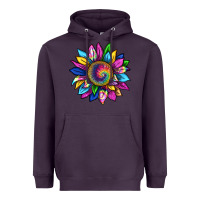 Plum tie dye sunflower Heavyweight Hoodie - texasbilliewilder