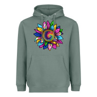 Sage tie dye sunflower Heavyweight Hoodie - texasbilliewilder