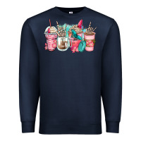 Navy rock hand coffee cups Premium Sweatshirt - Zillion Design Studio