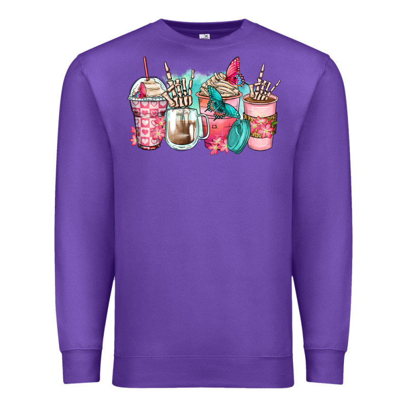 Rock Hand Coffee Cups Premium Sweatshirt by Zillion Design Studio | Teevron