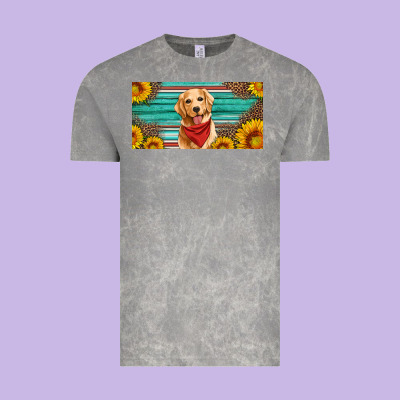 Golden Retriever License Plate Vintage Tee Designed By Artiststas