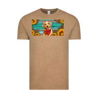 Vintage Coffee golden retriever license plate Vintage Tee - Artiststas