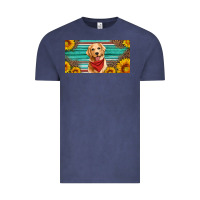 Vintage Denim golden retriever license plate Vintage Tee - Artiststas