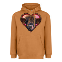 Meerkat leopard heart highland calf Heavyweight Hoodie - RanaPortraitStore