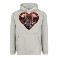 Moon Dust leopard heart highland calf Heavyweight Hoodie - RanaPortraitStore