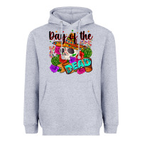 Heather Grey mexican day of the dead Heavyweight Hoodie - Zillion Design Studio