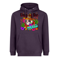 Plum mexican day of the dead Heavyweight Hoodie - Zillion Design Studio