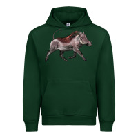 Forest Green Warthog Illustrations Urban Hoodie - LillyAllenDesigns