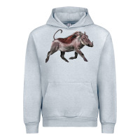 Heather Grey Warthog Illustrations Urban Hoodie - LillyAllenDesigns
