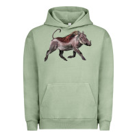 Pigment Oil Green Warthog Illustrations Urban Hoodie - LillyAllenDesigns