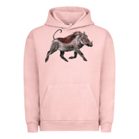 Pigment Salmon Warthog Illustrations Urban Hoodie - LillyAllenDesigns