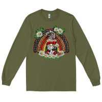 Army Green ladybuy gnomies rainbow Long Sleeve Tee - BarkalooDesign