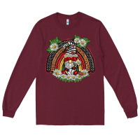 Burgundy ladybuy gnomies rainbow Long Sleeve Tee - BarkalooDesign