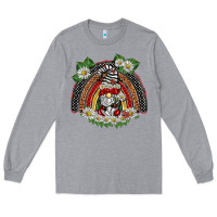 Heather Grey ladybuy gnomies rainbow Long Sleeve Tee - BarkalooDesign