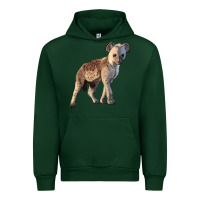 Forest Green Baby Hyena Illustrations Urban Hoodie - LillyAllenDesigns