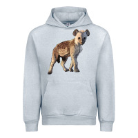 Heather Grey Baby Hyena Illustrations Urban Hoodie - LillyAllenDesigns