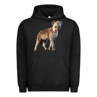 Pigment Black Baby Hyena Illustrations Urban Hoodie - LillyAllenDesigns