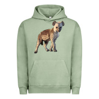 Pigment Oil Green Baby Hyena Illustrations Urban Hoodie - LillyAllenDesigns