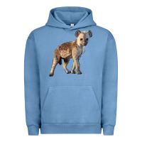 Pigment Pebble Blue Baby Hyena Illustrations Urban Hoodie - LillyAllenDesigns