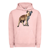 Pigment Salmon Baby Hyena Illustrations Urban Hoodie - LillyAllenDesigns