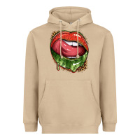 Watermelon Lips With Leopard Heavyweight Hoodie | Teevron