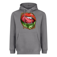 Storm watermelon lips with leopard Heavyweight Hoodie - texasbilliewilder