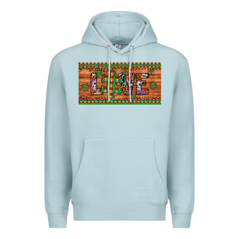 Love Autism Awareness License Plate Premium Hoodie by Artiststas | Teevron