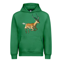 Emerald Impala Antelope Illustrations Urban Hoodie - LillyAllenDesigns