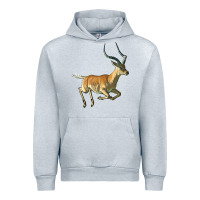 Heather Grey Impala Antelope Illustrations Urban Hoodie - LillyAllenDesigns