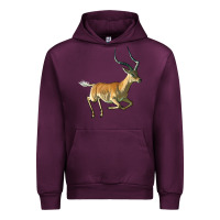 Mauve Wine Impala Antelope Illustrations Urban Hoodie - LillyAllenDesigns