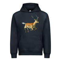 Navy Impala Antelope Illustrations Urban Hoodie - LillyAllenDesigns