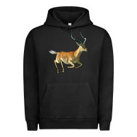 Pigment Black Impala Antelope Illustrations Urban Hoodie - LillyAllenDesigns