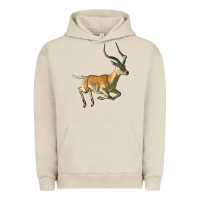 Pigment French Oak Impala Antelope Illustrations Urban Hoodie - LillyAllenDesigns
