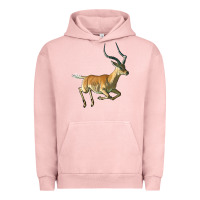 Pigment Salmon Impala Antelope Illustrations Urban Hoodie - LillyAllenDesigns